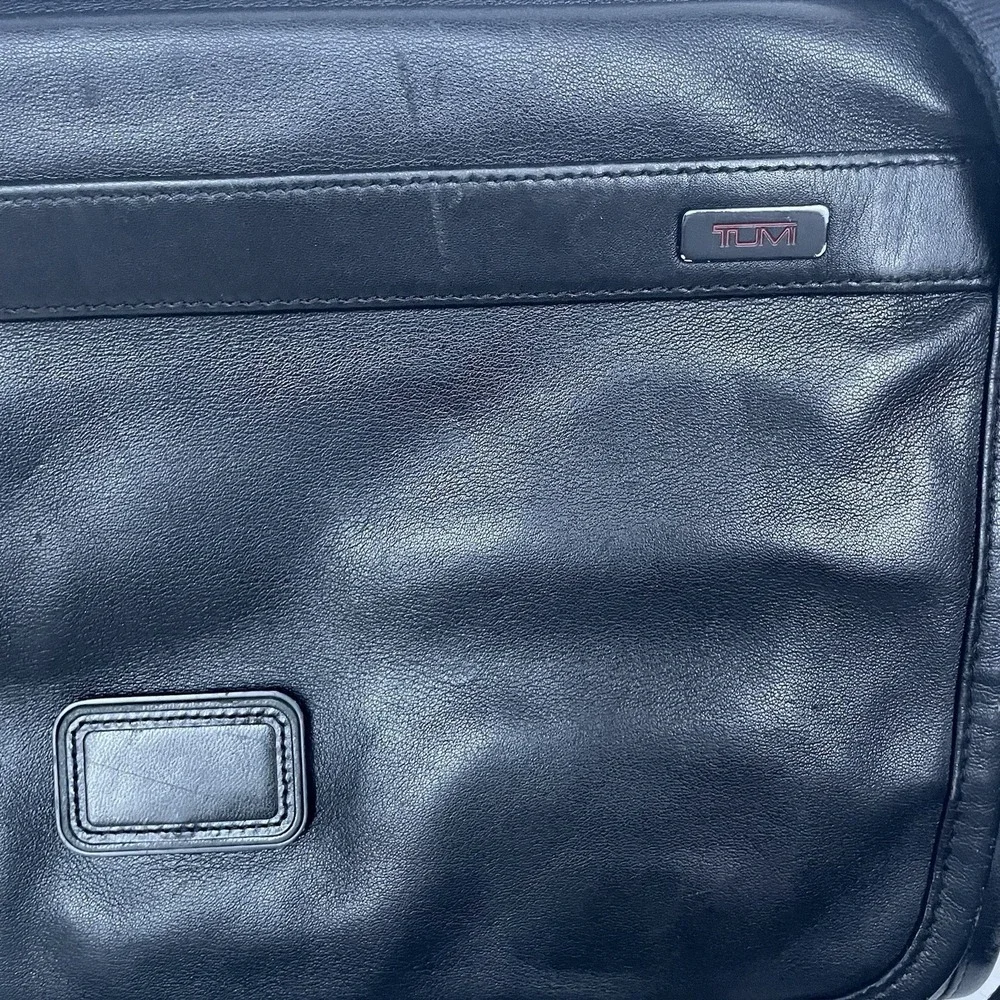 Vintage Tumi‎ Men's Leather Laptop Briefcase Black Business Travel Bag 92112DH